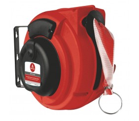 ALEMLUBE Danger Safety Barrier Reel - 16M Long Red And White Band BRP5216D