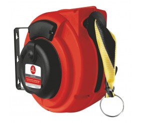 ALEMLUBE Caution Safety Barrier Reel - 16M Long Yellow And Black Band BRP5216C