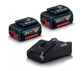 BOSCH 18V 2 x 5.0Ah Battery Starterpack GAL 18V 40 0615990M20