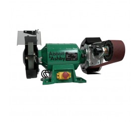 ABBOTT & ASHBY 1000w 200mm Professional Bench Grinder with  Fitted AA362 Linishing Attachment AA362W8-1100